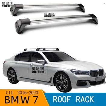 2 pc ' er Til BMW 7-SERIE G11 4-DØRS SEDAN - 2020 (FAST PUNKT) tagbagagebærer bar på tagterrassen bil speciel aluminiumslegering bælte, Led lås