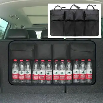 Bil Bagsædet Tilbage Opbevaringspose Multi Hængende Net Lomme Kuffert, Taske Organizer Auto Stuvning Rydde Indvendige Bil Tilbehør