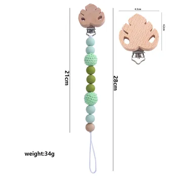 Cartoon Animal Form Pacifier Clip-Safe Silikone Perle Sut Kæde Bidering til Baby Anti-Tab Kæde Pacifier Holder Klip Gave