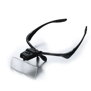 Pandebånd Forstørrelsesglas Eye Repair Forstørrelse 2 LED Lys 1.0/1.5/2.0/2.5/3.5 X 5PC Briller Lup Optisk Linse Gratis Fragt