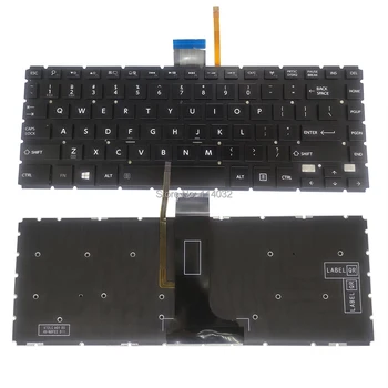 Udskiftning af keyboard backlight tastatur E45-B til Toshiba satellite E45D-B L40-B UI OS engelsk sort NSK-V72SC 9Z.NBFSC.21D ny