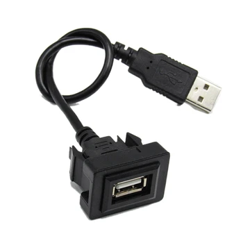 Tillægsgebyr Adapter Kabel Ledning forlængerledning Bil Linje, USB-Interface med Høj Hastighed Dashboard Flush Mount til Vios Corolla