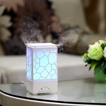 200ml Vand Cube Aroma Diffuser Æterisk Olie Diffuser LED-Lys Ultralyd Luft Luftfugter Timing Tåge Kaffefaciliteter Hjem Air Purifie