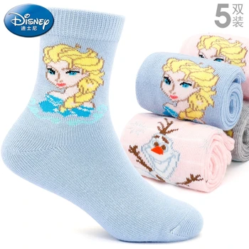 HOT 5pairs Disney Frosne 2 Prinsesse Elsa Anna Olaf Snemand sokker Bløde tøjdyr sok dukke Julegave børn toy