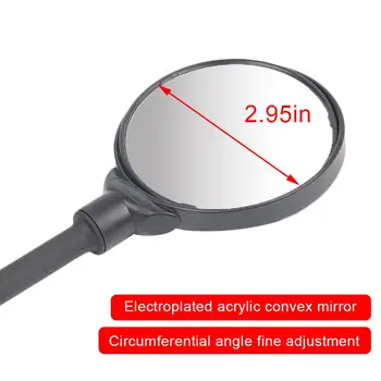 MTB bakspejlet Fleksibel Cykel Sikkerhed Runde Cykelstyr-Spejl, Udskiftning Conveninently og Enkel Installation