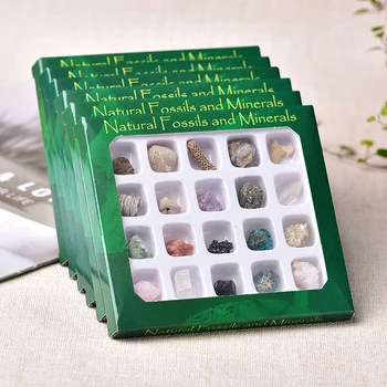 1 sæt Naturlige Rock Mineralske Prøve uregelmæssighed Rå Krystaller Souvenir-mini Mineral Stone Indsamling Ornament Gaver til Børn