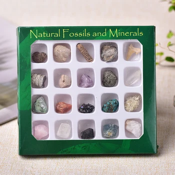 1 sæt Naturlige Rock Mineralske Prøve uregelmæssighed Rå Krystaller Souvenir-mini Mineral Stone Indsamling Ornament Gaver til Børn