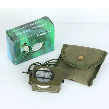 Ny Professionel Militær Hær Metal Observation Kompas Clinometer Camping Udendørs Værktøjer Multifunktion Kompas