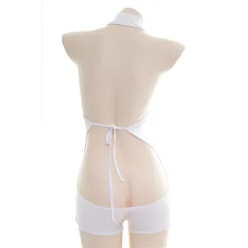 Bikini 2019 Sexet Hængende hals Cheongsam krave Hule String passage Åben ryg badetøj til kvinder et stykke badedragt kvinder monokini