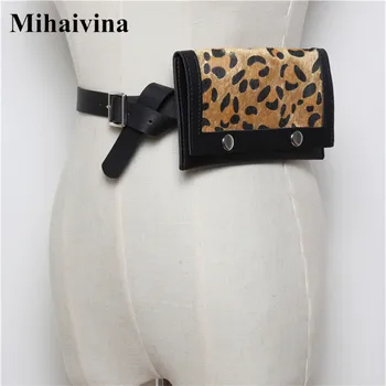 Mihaivina Vintage Kvinder Talje Bag Leopard Taske På Bælte Tasker Designer Brand væskebæltet Pu Læder Fanny Pack Passer til iphone XS