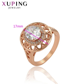Xuping Store Engagement Ring for Kvinder Smykker Bryllup Nye Ankomst Rosa Guld Farve Forgyldt Gaver Engros 16107