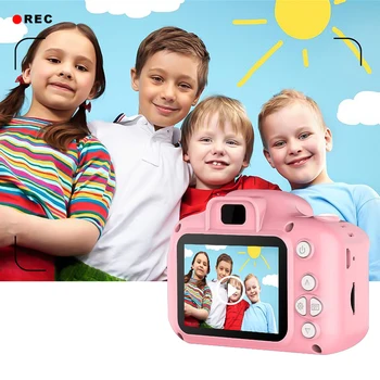2 Tommer Digital Mini Kamera Kids Tegnefilm Søde Kamera Legetøj HD-Skærm Chargable Udendørs Fotografering Rekvisitter for børn, der har Fødselsdag Gave