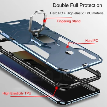 Magnetisk Cover Til Huawei P40 Lite E Sag Indehaveren Silikone Stødsikkert Dække Sagen For Huawei P40 P 40 Lite E Sag Tunge Kofanger