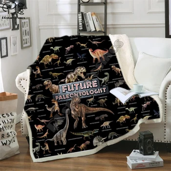 Kid Dinosaur Kraniet Bløde Bomuld Tæppe Jurassic Tegnefilm Drenge Pige kaste tæpper til senge Tyrannosauru Børn Sengetøj Outlet