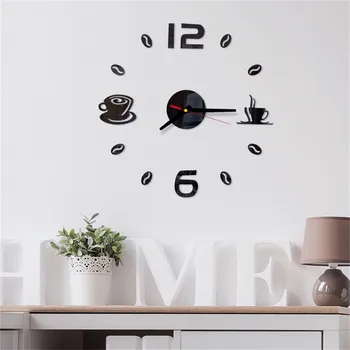 Digital Wall Clock Mærkat Moderne Design Ur DIY Ur Væggen Køkken Ur Stue Hjem Indretning, diy Z406