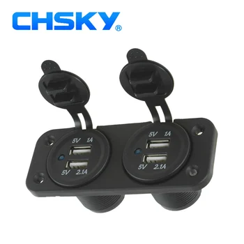CHSKY Vandtæt Dual USB 5V 3.1 EN Motorcykel, Bil Oplader Power Adapter til cigarettænderen til Mobiltelefoner, GPS, Kamera, MP3