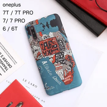 Flerfarvet Afrika kort Plast hårde etui Til Oneplus 7T Pro 7 Pro 8 8 Pro 8T case cover