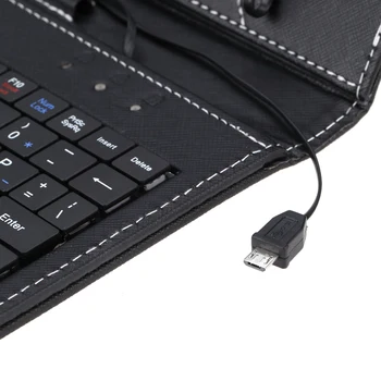 Folde Sammenklappelig Tastatur og PU læderetui Folio Magnetisk Læder Cover Stativ Holder med Tastatur Stylus Pen