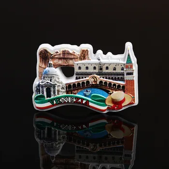 Køleskab Magnet Souvenir-Europa Italien Venedig Landskab Vartegn Kreative Harpiks Køleskab Magneter Mærkat Land Rejser Indretning