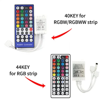 5050 5M RGBWW RGBW 12V RGB FØRTE Strip Lys Vandtæt 60Led/m Fleksible IR Remote Controller RGB Bånd Neon Lys LED Strip-12V