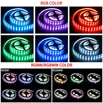 5050 5M RGBWW RGBW 12V RGB FØRTE Strip Lys Vandtæt 60Led/m Fleksible IR Remote Controller RGB Bånd Neon Lys LED Strip-12V