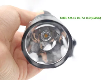 AMC7135x10 High Power LED Genopladelig Lommelygte Torch CREE XM-L2 U3-7A LED-3500K Gule lys Cykel Lampe Til Camping,Vandreture