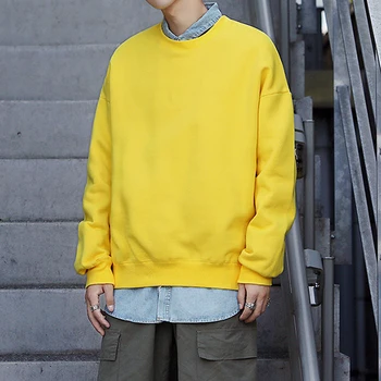 2020 foråret Efteråret Fleece Løs Hip Hop Hoodie Mænd, Sweatshirts oversize unisex Streetwear Jersey solid Mænd Hættetrøjer 13 farve