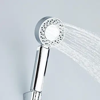 Dobbelt-sidet Multi-funktion brusehoved vandbesparende Runde ABS Chrome Booster Badekar med Bruser Højt Tryk Håndholdt håndbruser