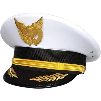Kæmpe Hat Kaptajn Uniform Hat Pilot Hat Civil Luftfart Store Cap Fascinator Hatte Fascinators for Kvinder Elegante Wide Brim Hat 2020