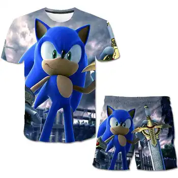 2020 Ny Sonic the Hedgehog Børn Drenge Piger Tøj polyester T-shirts og Toppe + Shorts Bukser sonic Udstyr Sommer varm salg af Tøj