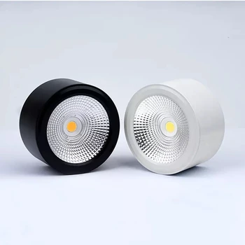 1STK høj kvalitet, overflade monteret LED COB dæmpbar downlight AC85-265V 7w 9w 12w 15w 18w LED loftslampe indendørs belysning