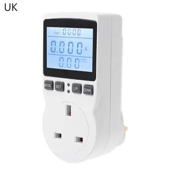 Digital Power Meter Socket EU/US/UK Stik energimåler Aktuel Spænding Watt El-Omkostninger Måle skærmens Strømforbrug Analyzer