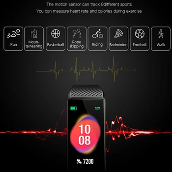 Smart Fitness Armbånd Måling Af Blodtryk Fitness Tracker Pulsmåler Vandtæt Smart Band Ur Til Kvinder, Mænd