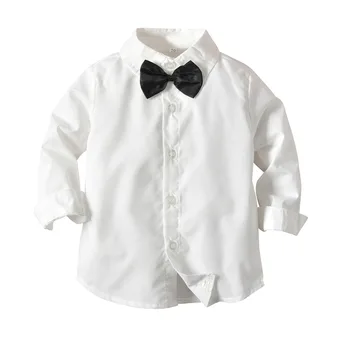 Toddler Dreng Tøj 2021 Børn Drenge Bryllup Passer Stribet Vest + Hvid Trøje + Bukser 3stk Side Dreng Outfits Børn Overtøj