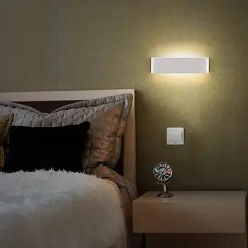 Moderne Minimalistisk LED Aluminium væglampe 6W 12W Kreative Seng, Badeværelse Spejl Lys Indendørs Stue Dekorativ væglampe
