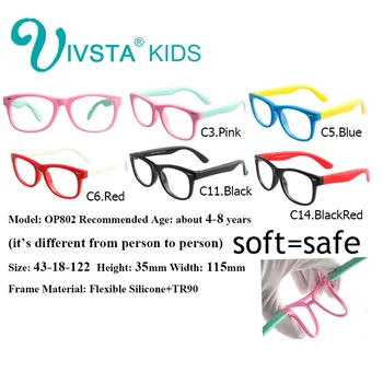 IVSTA Optisk Fleksibel Super Lys, der rammer Børn-brillerne Optiske briller ramme for børn Barn brillestel TR90 Silikone Drenge