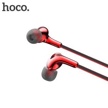 HOCO Metallisk In-ear Hovedtelefon Stereo Øretelefoner Sport Hovedtelefoner Støj Isolering med Mikrofon Headset med 3,5 mm Stik til iphone 5 6S