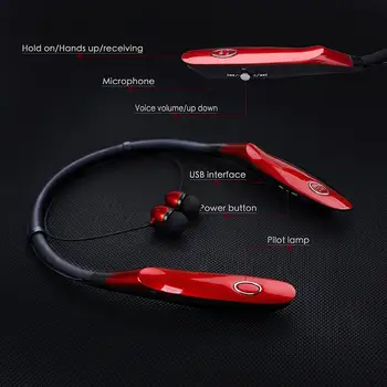 Sport Bluetooth V 5.0 Hovedtelefoner Trådløse Hovedtelefoner Magnetiske Ørepropper IPX4 TWS Til iPhone 11 Pro Xr Xs Max 6 7 8 X Opgraderet Version