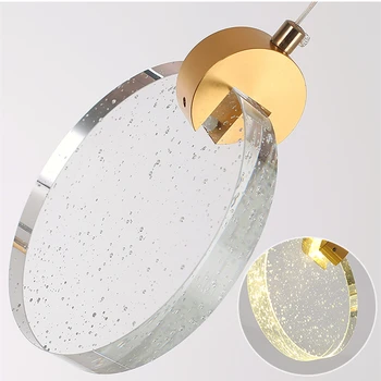 Moderne Krystal pendel Kreative Enkelt hoved hængende pendel for Bar Køkken Spisestue med led indendørs belysning