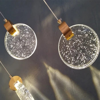 Moderne Krystal pendel Kreative Enkelt hoved hængende pendel for Bar Køkken Spisestue med led indendørs belysning