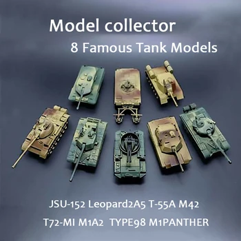 2 stk/Sæt 1:72 Action Figur T-55A T72-MI Lepoard2A5 Mini Tank Samlet Model Tunge Maskine Gave Til Børn DIY-Toy