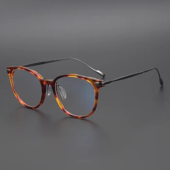 Koreanske Mærke Titanium Acetat Øjeglas Rammer Kvinder Mænd Optiske Briller Håndlavet Vintage-Pladsen Nærsynethed Briller