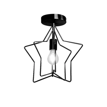 Nordisk Stjernede Pentagram Drejet 3leaf LED Vedhæng Lys Cirkel E27 Hængende Lamper Til Midtergangen Restaurant Børn room Dekoration