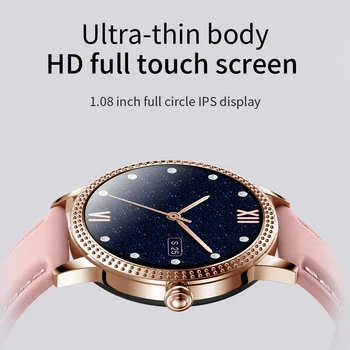 EEFTERKOMMERE 2020 CF18P Kvinder Smart Ur 1.08 Fuld Touch IP67 Vandtæt puls, Blodtryk Smartwatch Til Android, IOS PK NY12