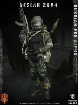 LW008 1/12 Scale Crazy Figur russisk Alpha Særlige Styrker Grenadier Collectible Model På Lager
