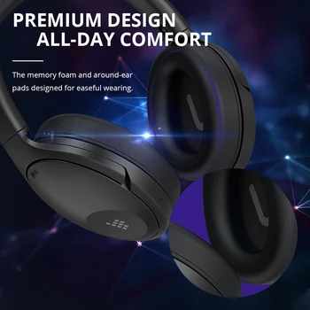 Tronsmart Apollo Q10 Bluetooth-Hovedtelefoner 5.0 Aktive Noise Cancelling Trådløse Headset with100-timers Spilletid,Tryk/App Control