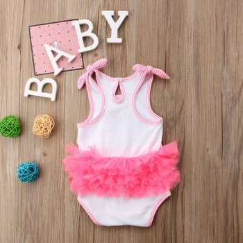Pudcoco OS Lager Nyfødte Baby Pige Romper Tøj Flamingo Blomst Bue Romper Buksedragt Udstyr, Tøj, Badetøj