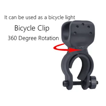 USB-Genopladelige LED cykel lys Lommelygte ZOOM Fakkel Zoomable Lommelygte Camping Cykel lampe + Med Indbygget batteri