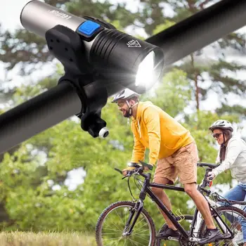 USB-Genopladelige LED cykel lys Lommelygte ZOOM Fakkel Zoomable Lommelygte Camping Cykel lampe + Med Indbygget batteri