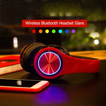 Nye B39 bluetooth-hovedtelefoner, trådløse Bærbare Folde Støtte TF Kort Indbygget FM-mp3-afspiller Med LED Farverige Vejrtrækning Lys